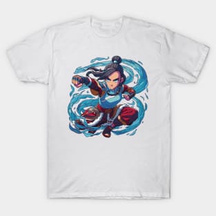 katara water tribe in battle position T-Shirt